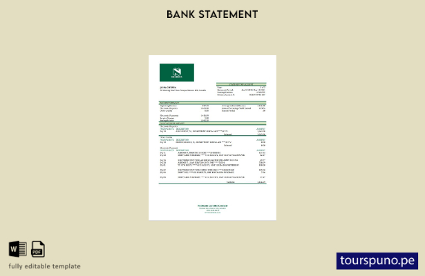 listo para imprimir plantilla de word   estado de cuenta de Lesotho Nedbank
